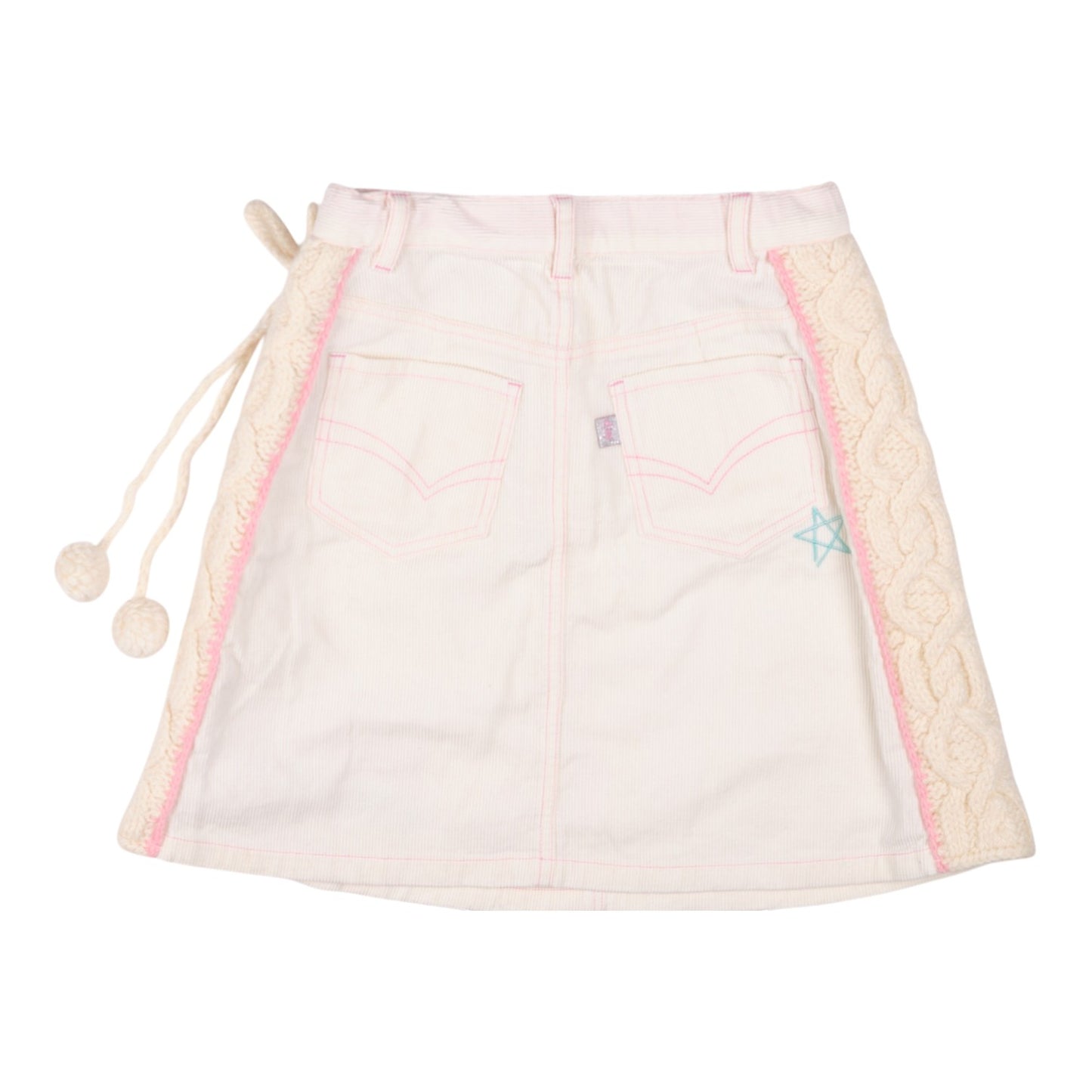 Mezzo Piano Ice Cream Embroidered Corduroy Mini Skirt