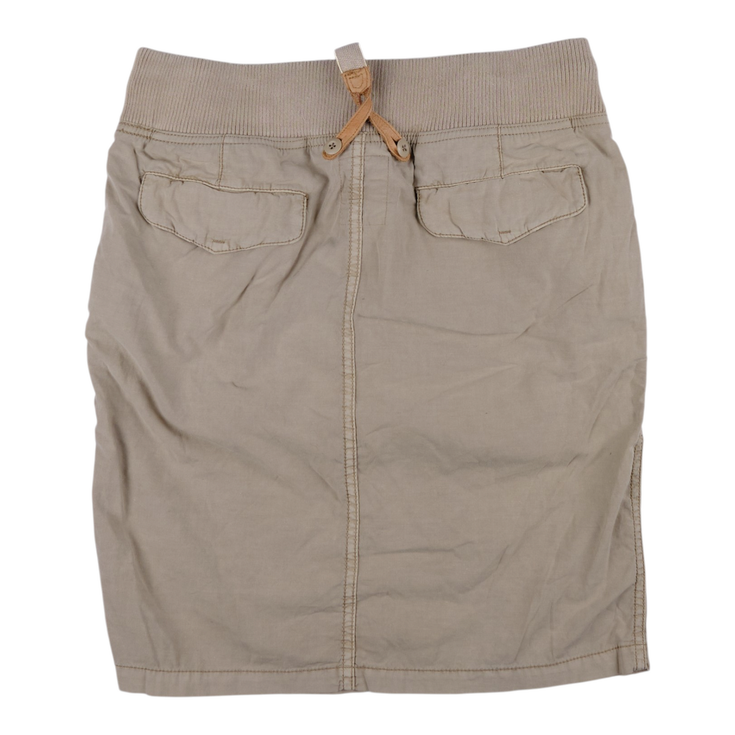 goa Beige Parachute Skirt With Suspenders