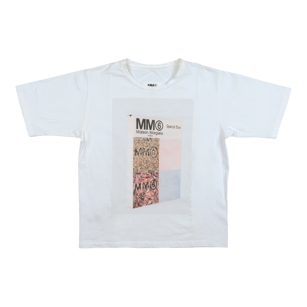 Maison Margiela MM6 "Special Box" Print White Tee