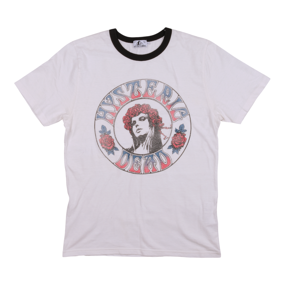 Hysteric Glamour "Hysteric Dead" Rose Face Ringer Tee