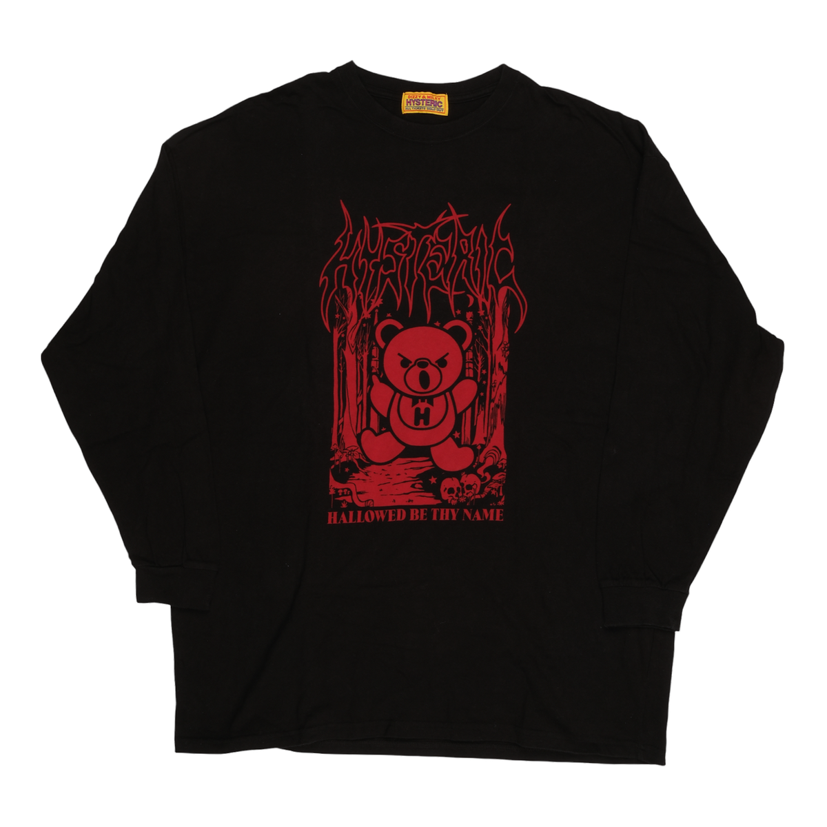 Hysteric Glamour "Hallowed Be Thy Name" Bear Long Sleeve Tee