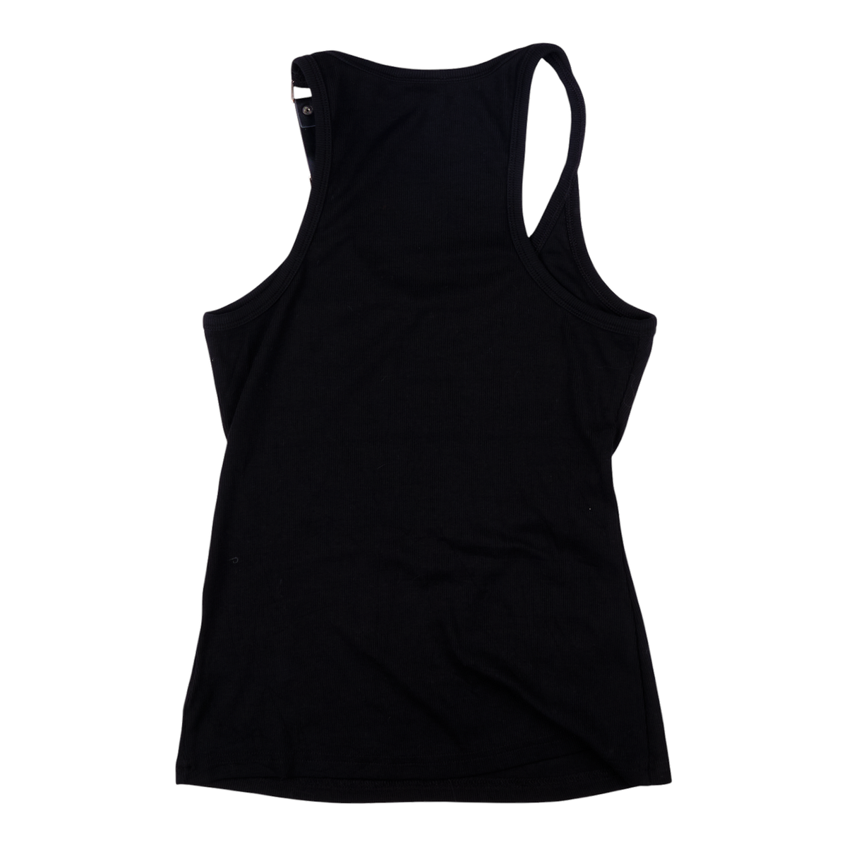 Courrèges Buckle Strap Ribbed Tank Top