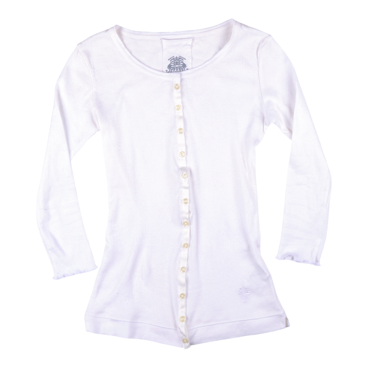 MARITHÉ+FRANÇOIS GIRBAUD Ribbed Button-Front Long Sleeve Top