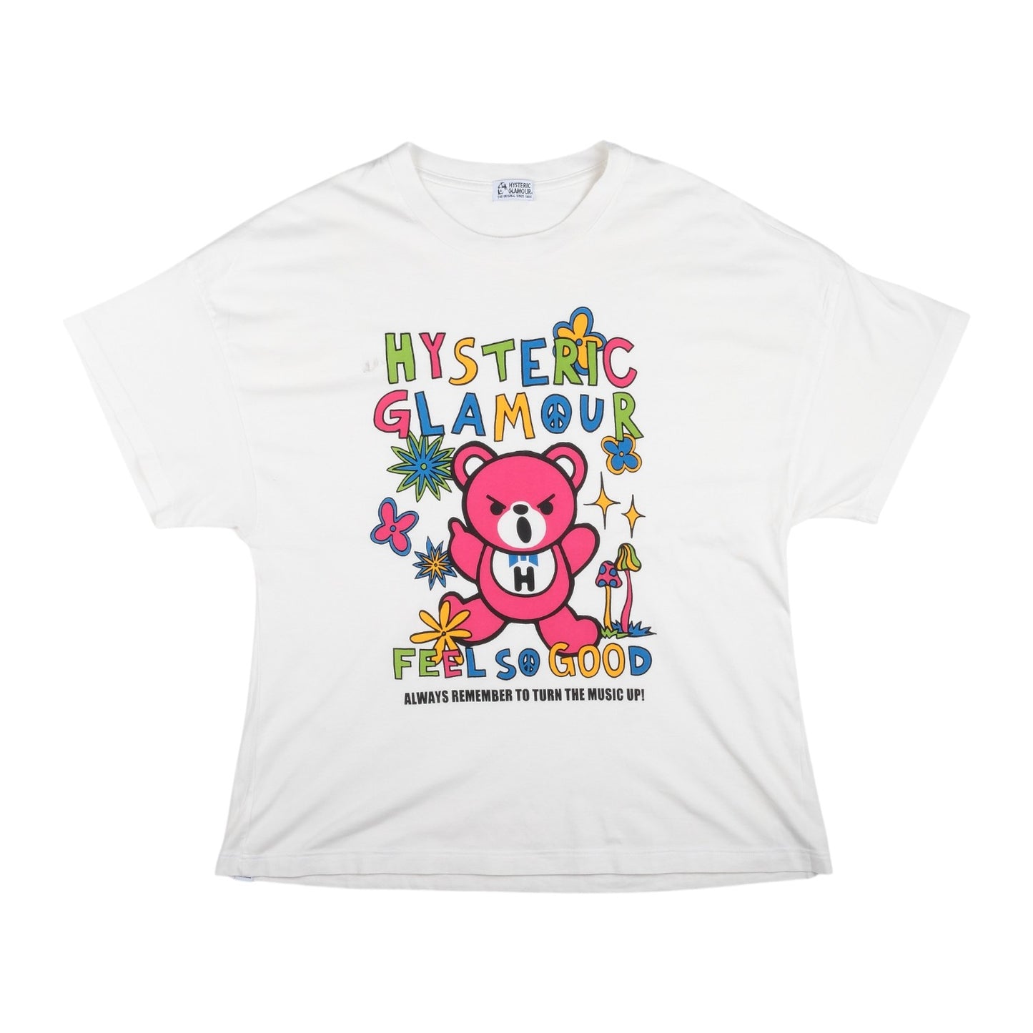 Hysteric Glamour "Feel So Good" Bear Graphic White Tee