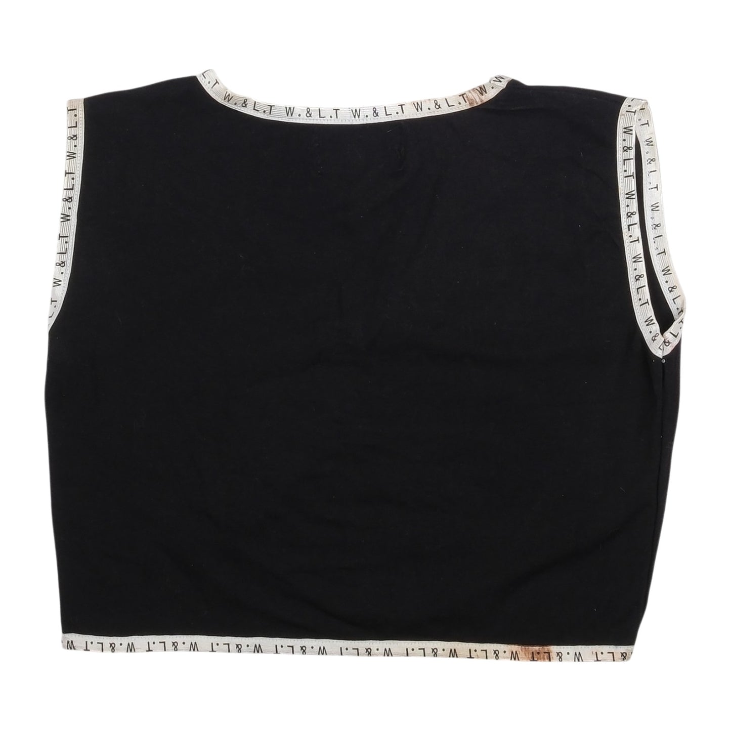 W< Multicolour 3D Kiss The Future Cropped Vest
