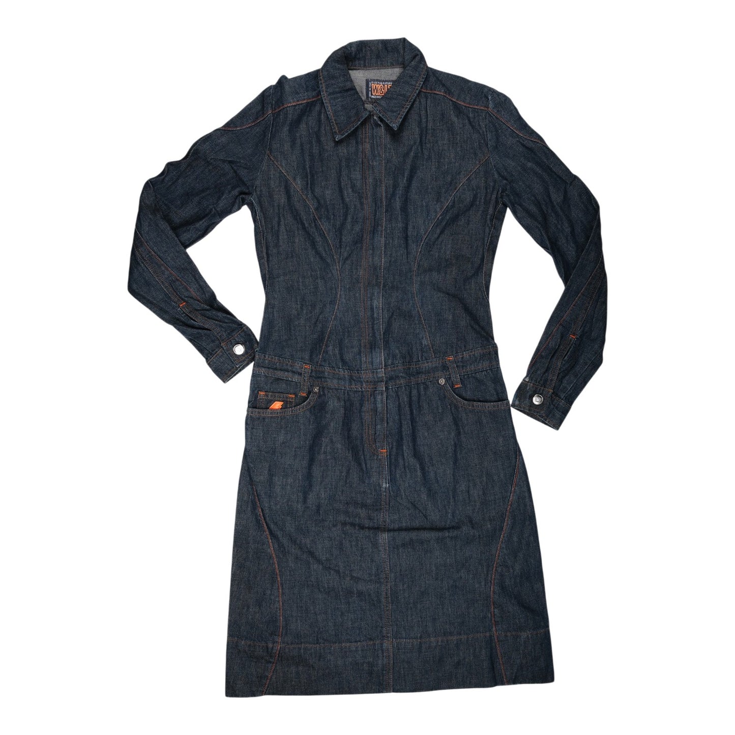 W< Long Sleeve Denim Dress