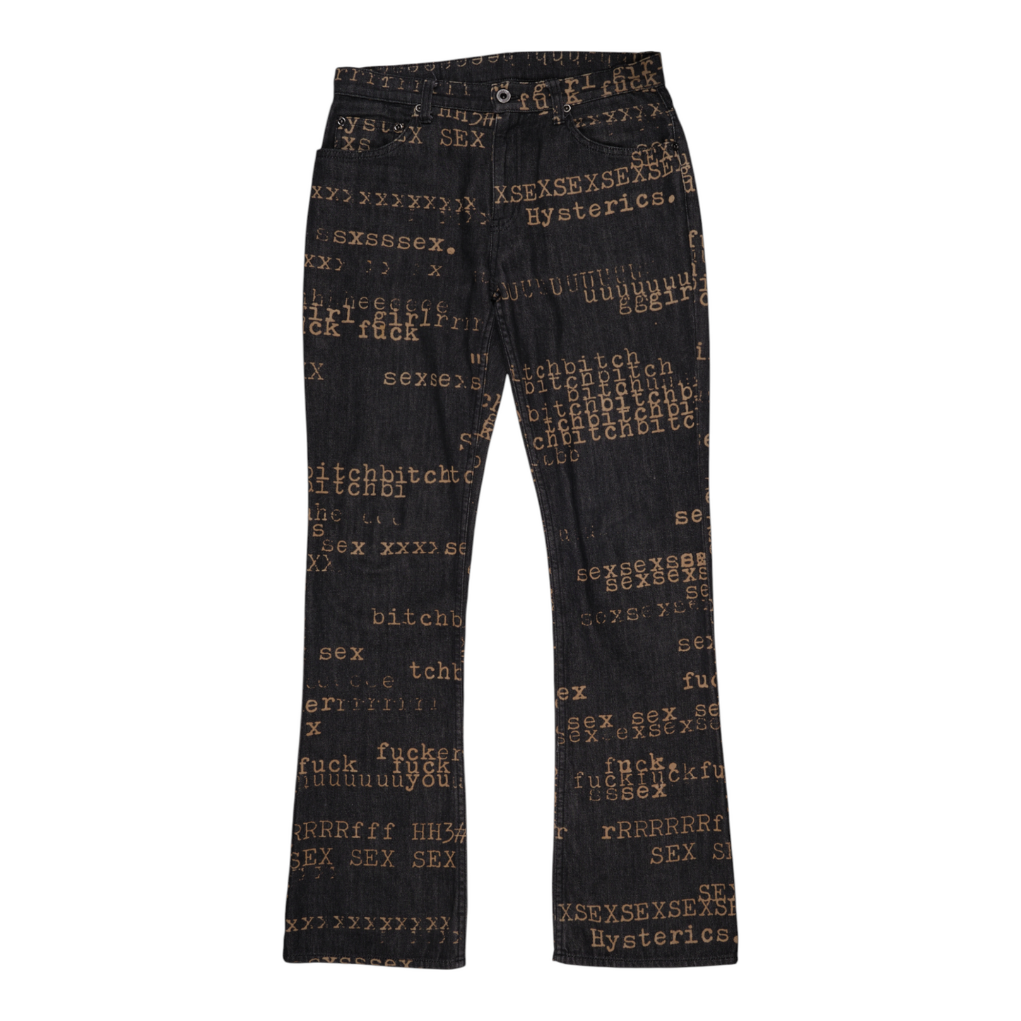 Hysteric Glamour SS99 “Typewriter” Flared Jeans