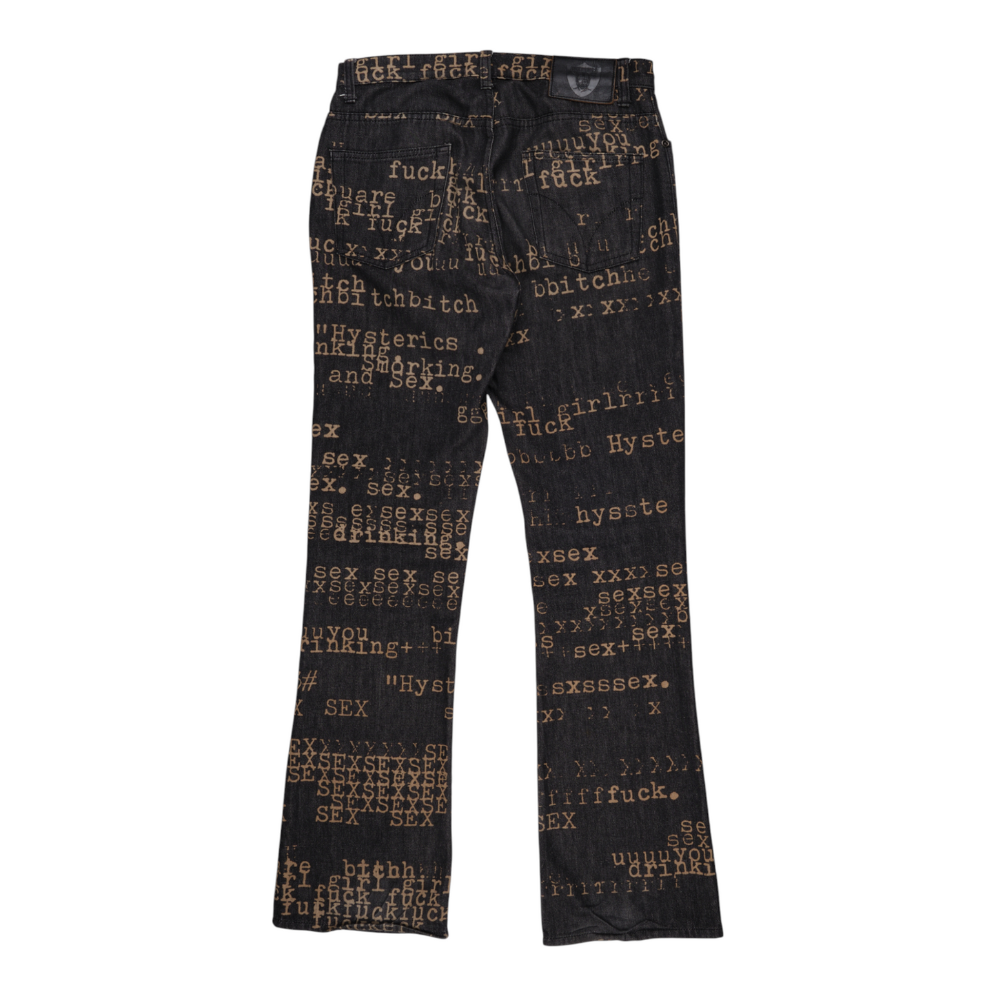 Hysteric Glamour SS99 “Typewriter” Flared Jeans