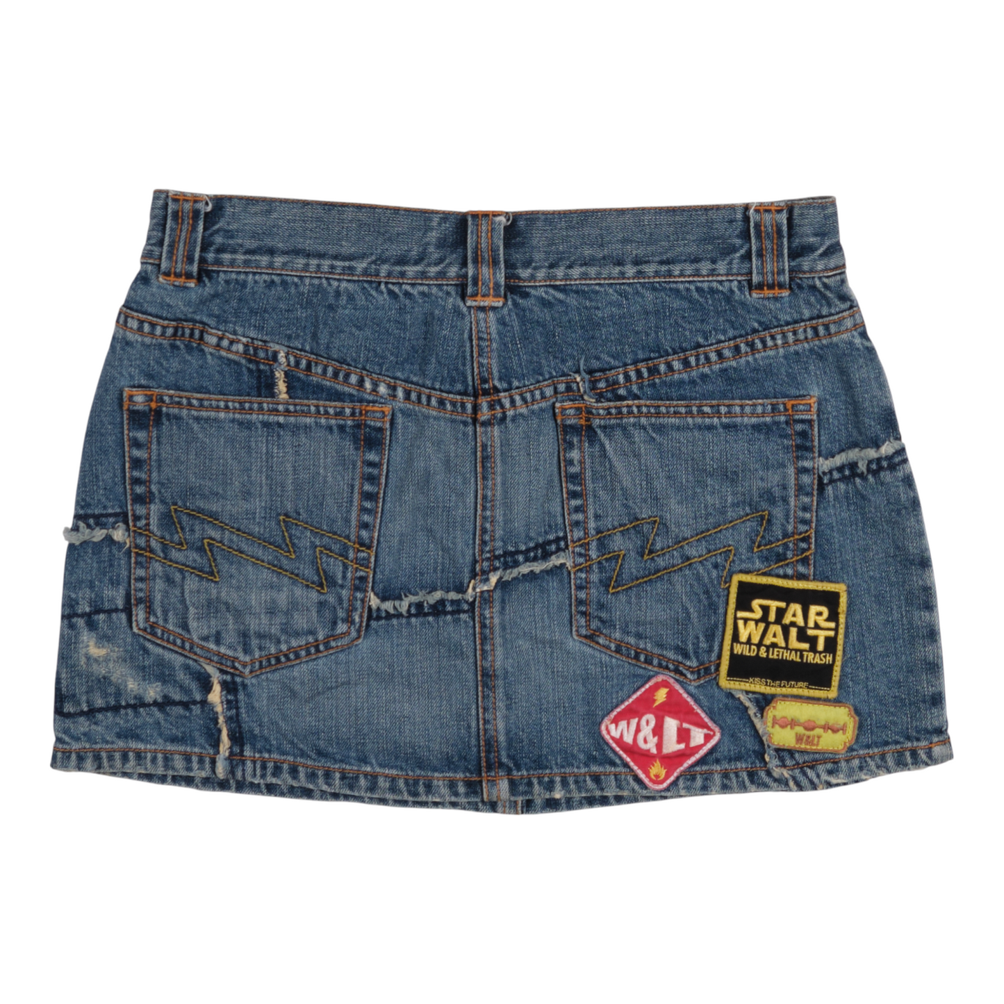 W< Puk Puk Patchwork Denim Mini Skirt