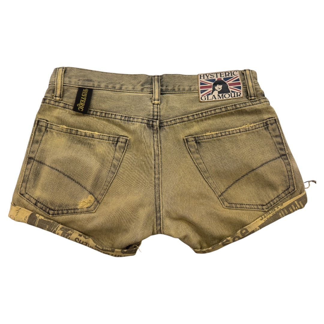 Hysteric Glamour Heartbreak Low Rise Denim Micro Shorts