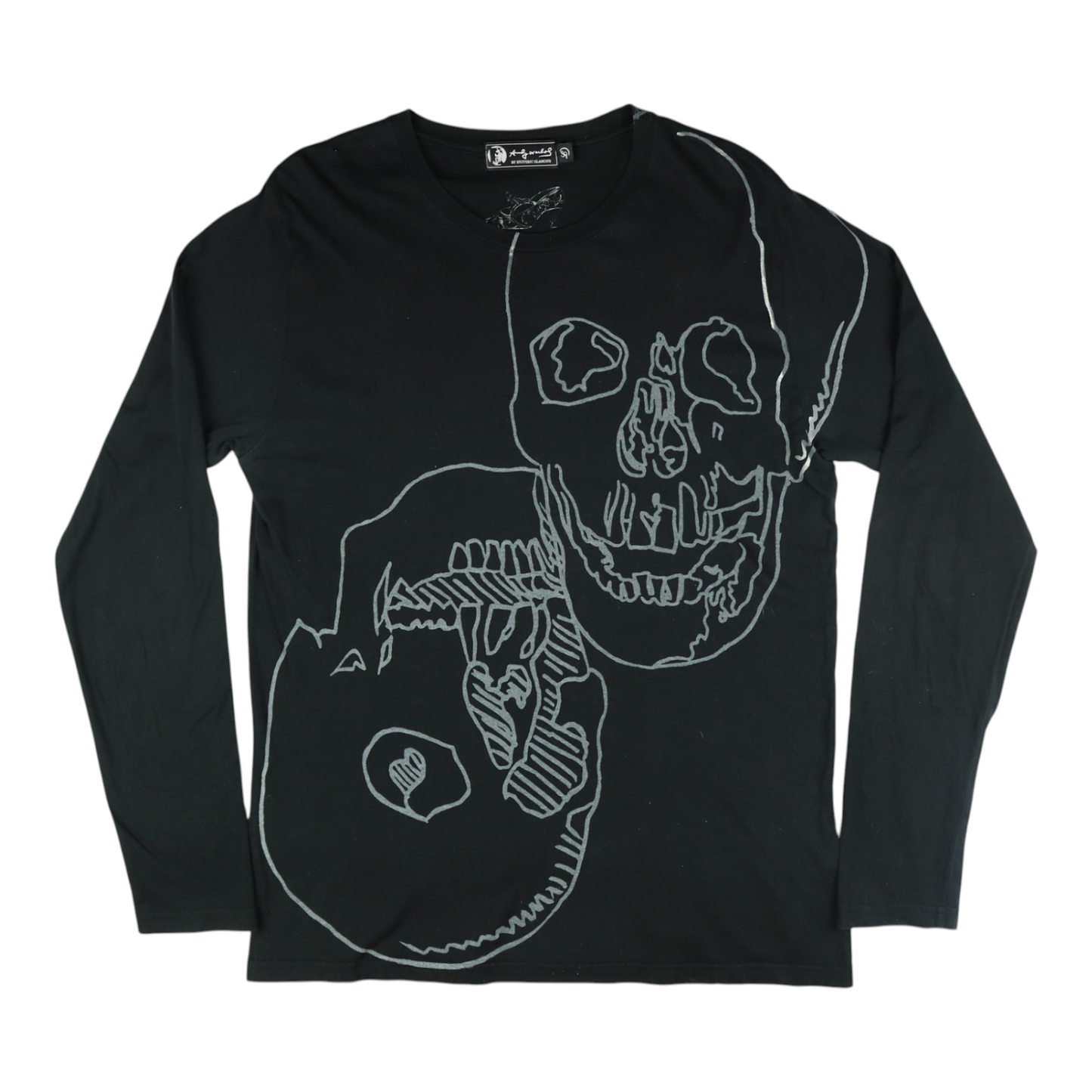 Andy Warhol by Hysteric Glamour “Double Skull” Long Sleeve Tee