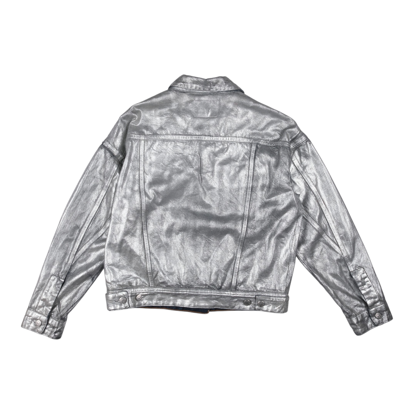 Acne Studios Lamp Silver Metallic Denim Jacket