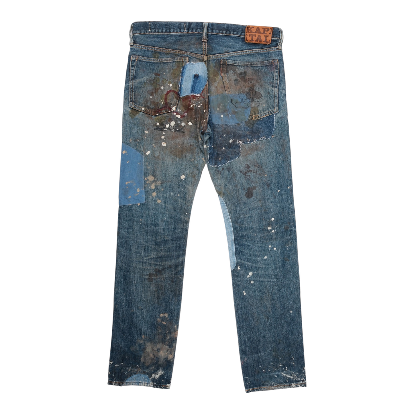 Kapital Made In Okayama Patchwork Painted Denim Jeans