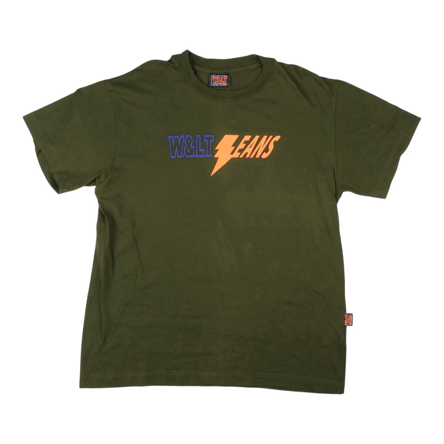 W< Jeans Lightning Logo Olive Tee