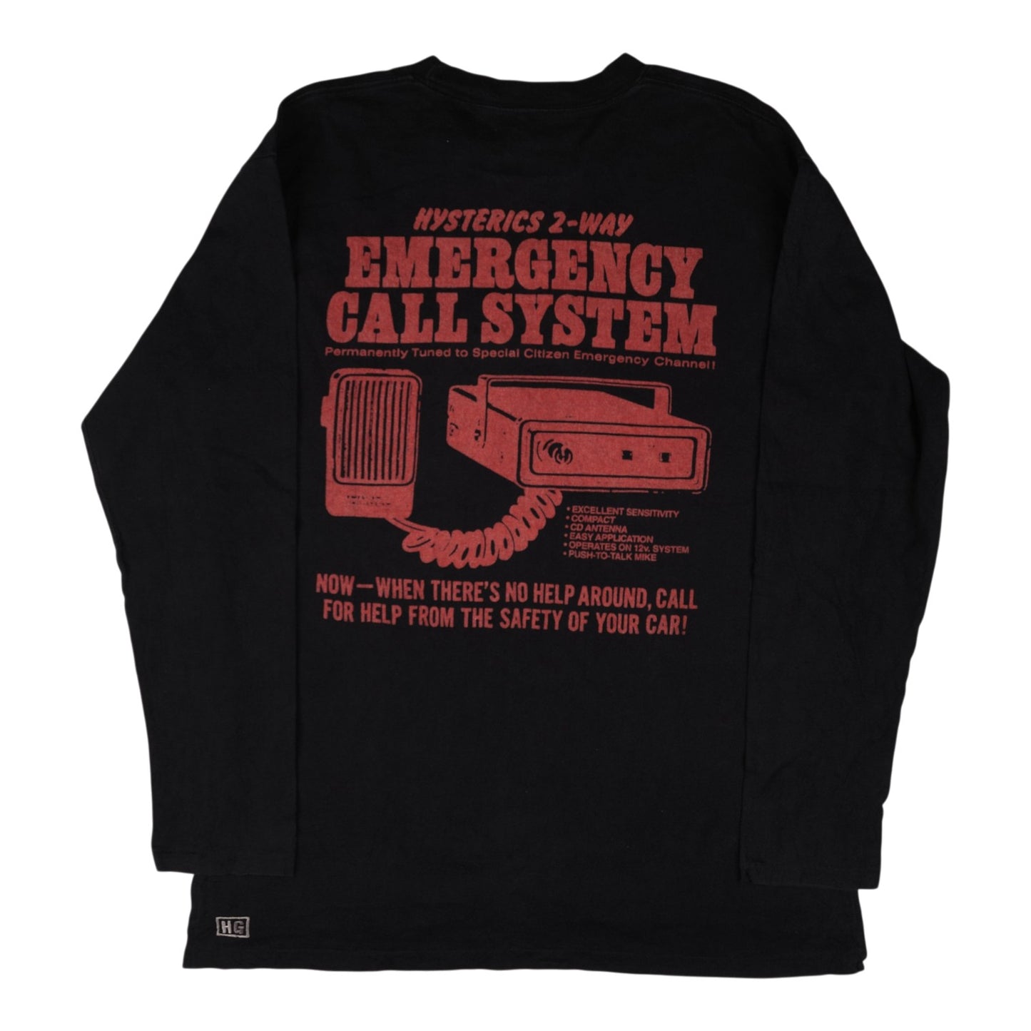Hysteric Glamour "Emergency Call System" Long Sleeve Tee