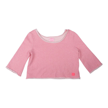 W&LT Wake Up Kiss The Future Pink Long Sleeve Crop Top