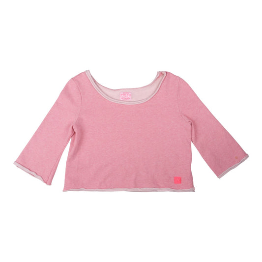 W&LT Wake Up Kiss The Future Pink Long Sleeve Crop Top