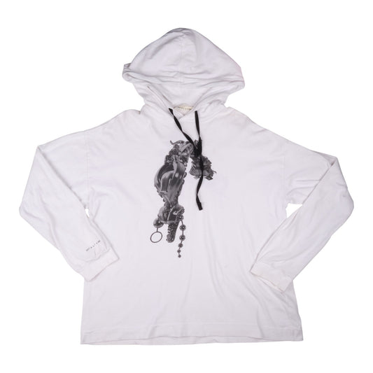 1017 Alyx 9SM 3D Abstract Graphic White Hoodie