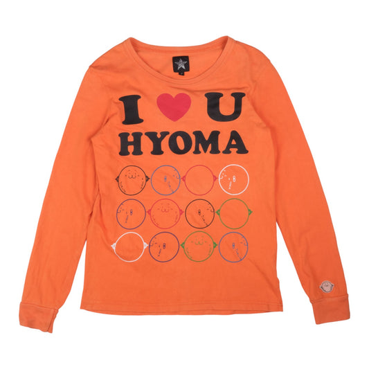 20471120 Hyoma "I Heart U Hyoma" Orange Longsleeve