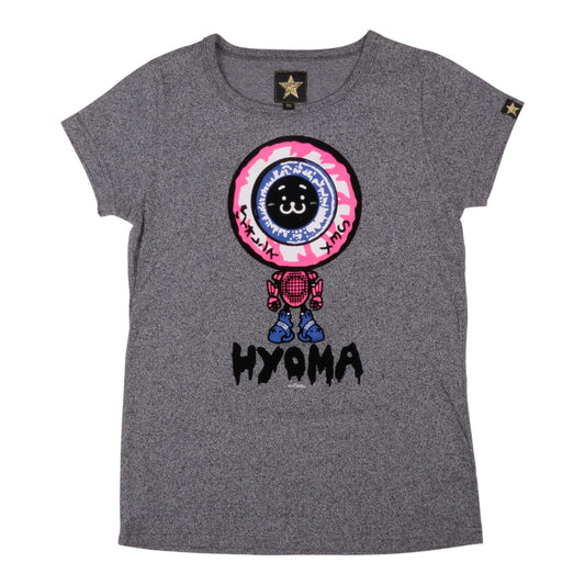 20471120 Hyoma "Keep Hyoma Eye On You" Grey Speckled Tee