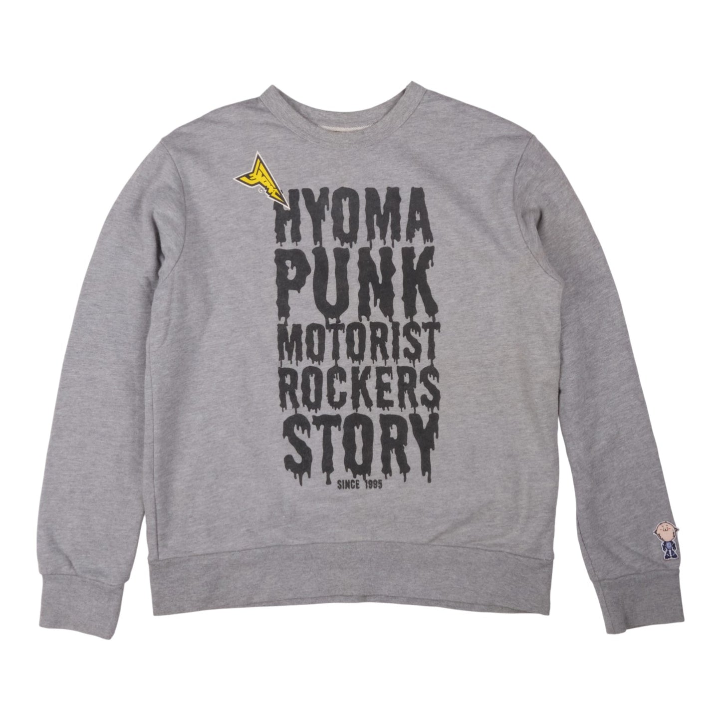 20471120 Hyoma "Hyoma Punk Motorist Rockers Story" Grey Sweatshirt