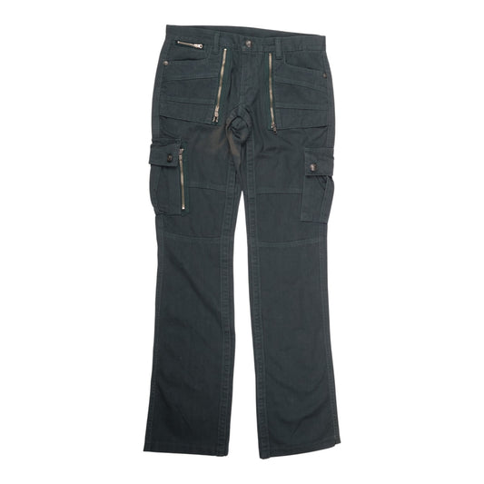 Skull Button Green Cargo Pants