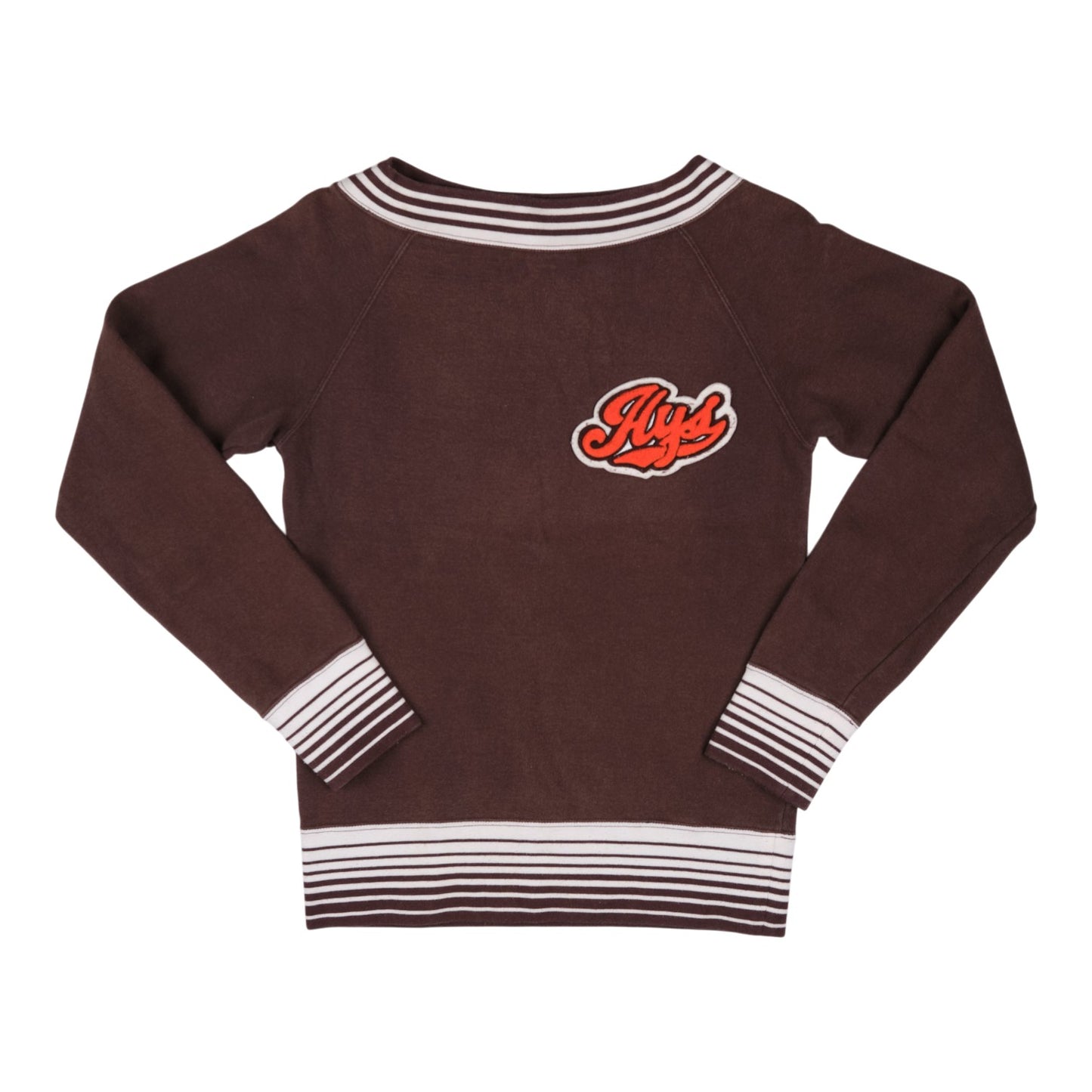 Hysteric Glamour HYS Script Patch Brown Raglan Sweatshirt
