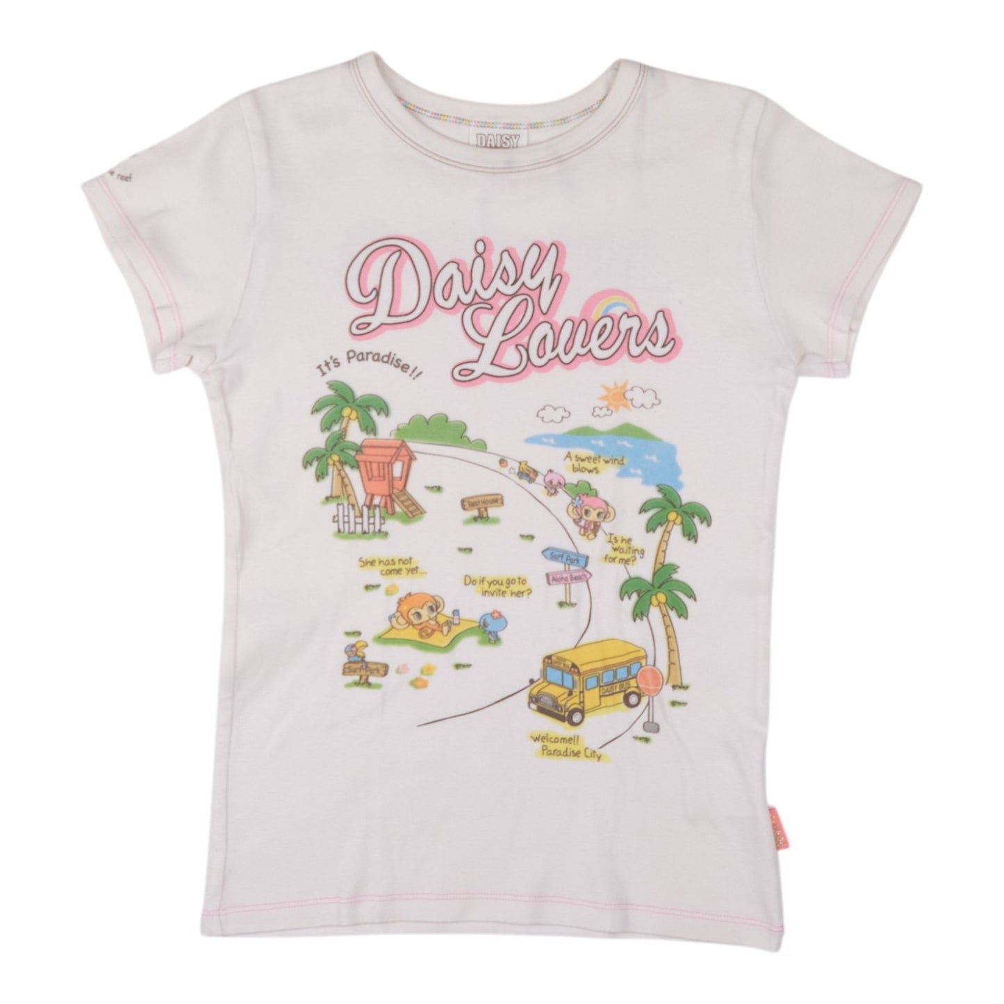 Daisy Lovers "Paradise City" White Tee