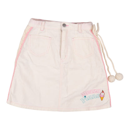 Mezzo Piano Ice Cream Embroidered Corduroy Mini Skirt