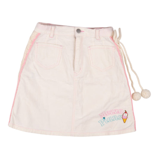 Mezzo Piano Ice Cream Embroidered Corduroy Mini Skirt