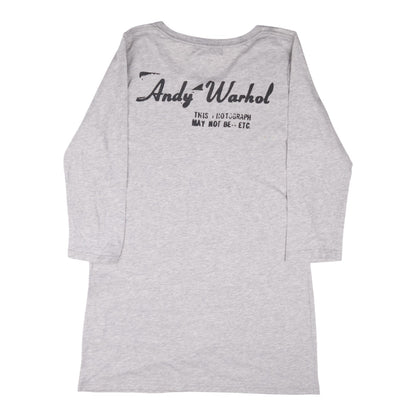 Hysteric Glamour x Andy Warhol Rorschach Inkblot Print Grey 3/4 Sleeve Tee