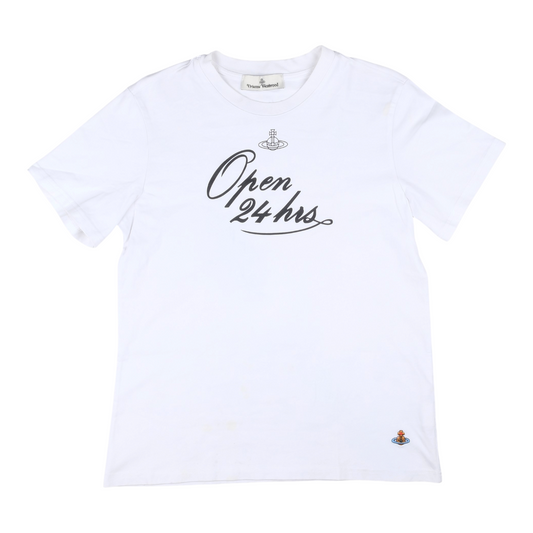 Vivienne Westwood "Open 24hrs" White T-Shirt