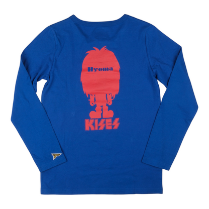 20471120 Hyoma "Hyoma Kiss" Long Sleeve Blue Tee