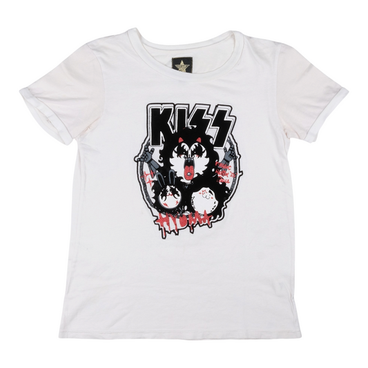 20471120 Hyoma Kiss Parody Graphic White Tee