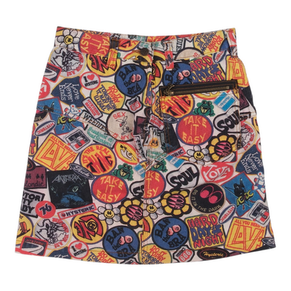 Hysteric Glamour Patch Pattern Mini Skirt