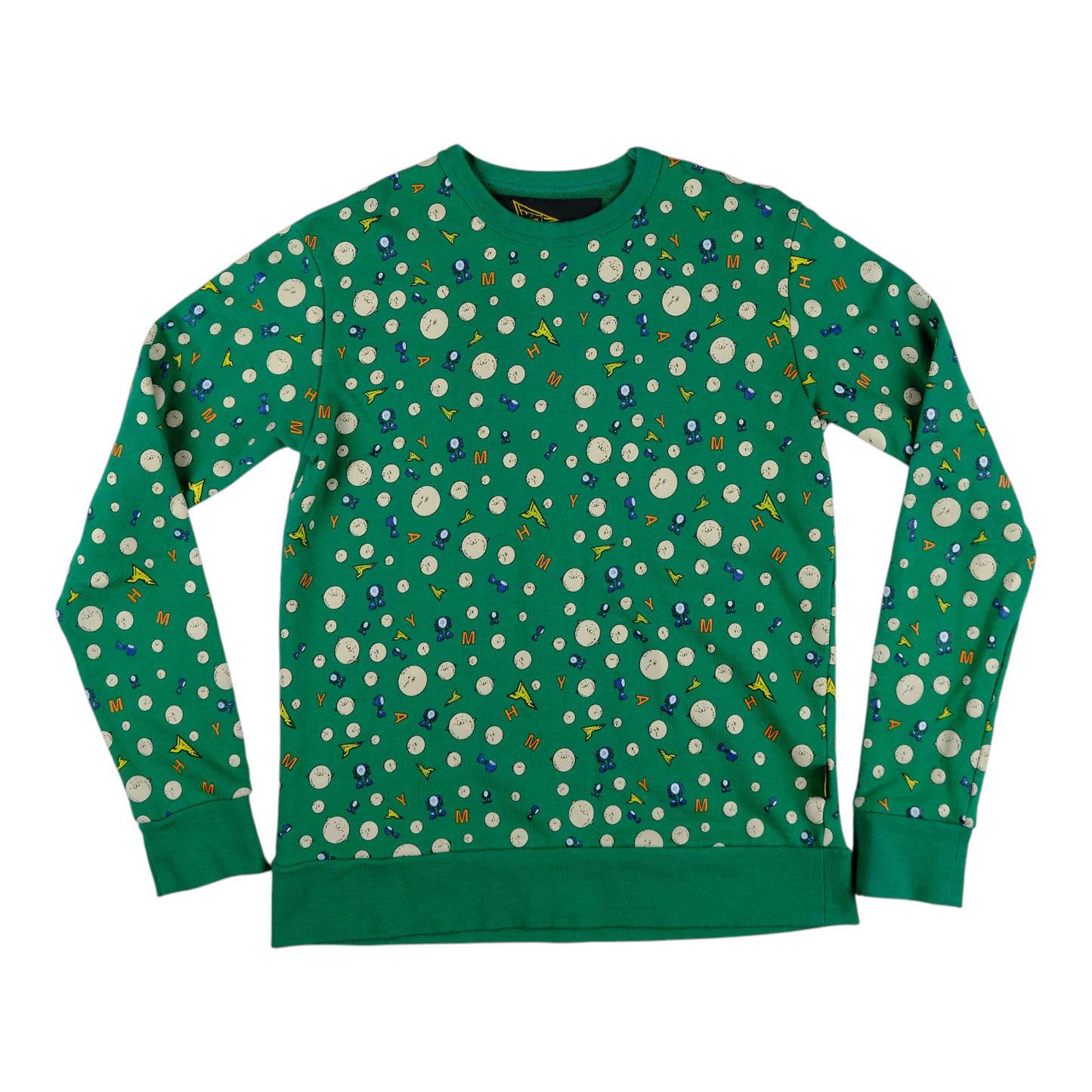 20471120 Hyoma All Over Pattern Green Crewneck