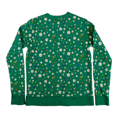 20471120 Hyoma All Over Pattern Green Crewneck