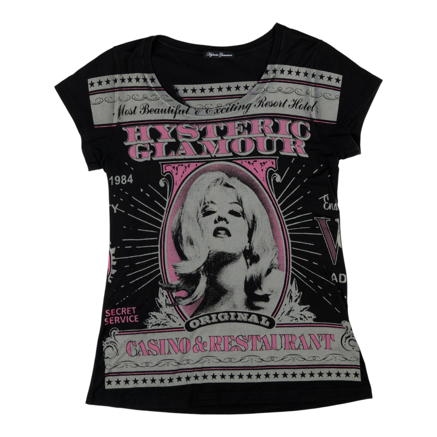 Hysteric Glamour "Casino & Restaurant" Tee