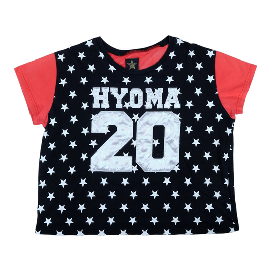20471120 Hyoma "20" Star Print Colourblock Tee
