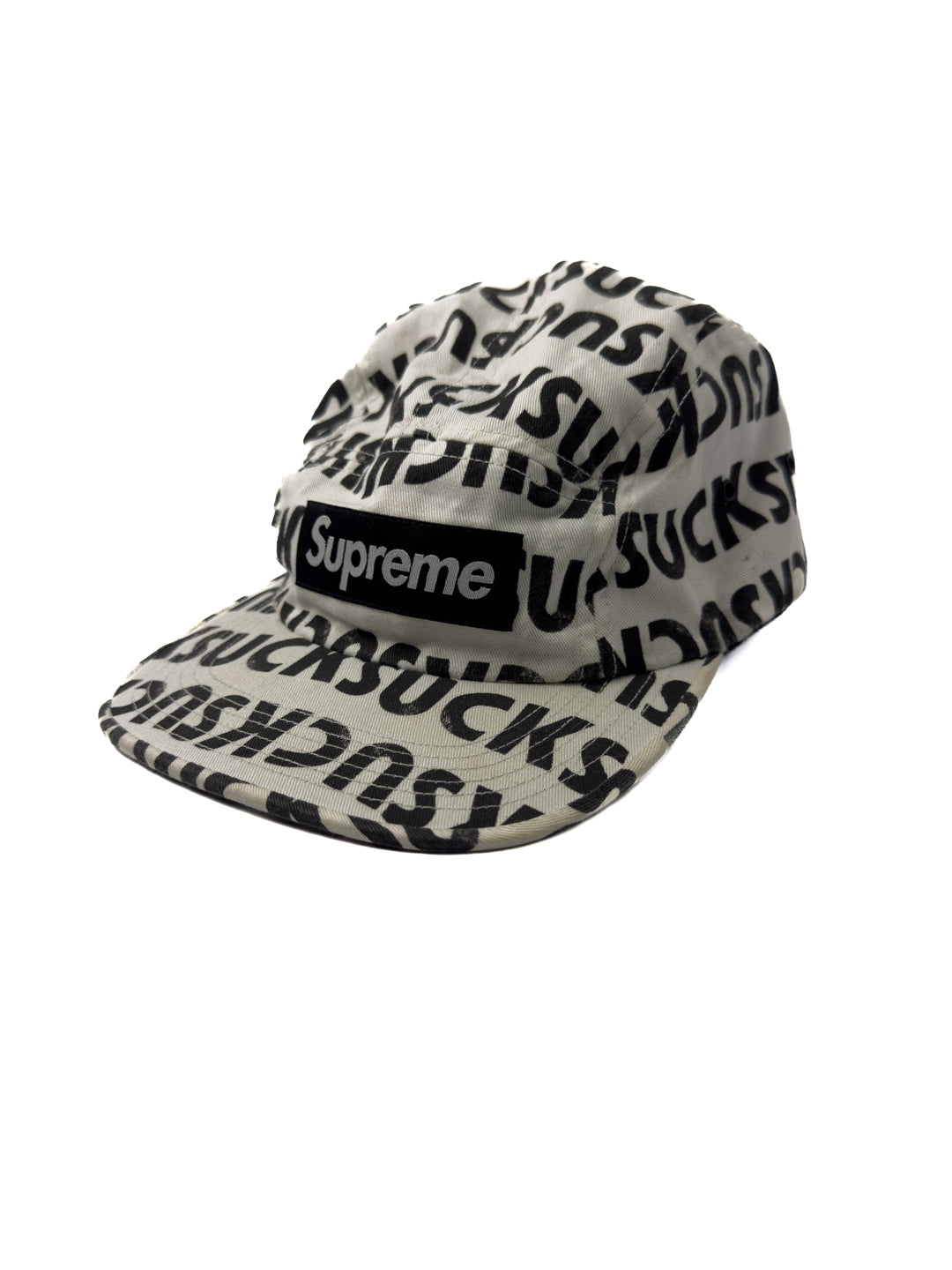 Supreme "Suck" All-Over Print Camp Cap