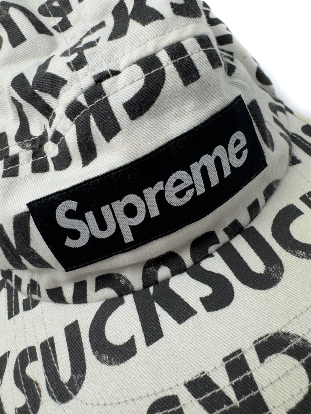 Supreme "Suck" All-Over Print Camp Cap