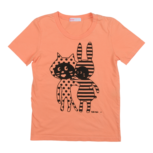 Né-net Cat & Rabbit Graphic Orange Tee