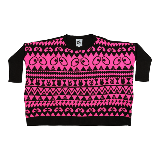 20471120 Hyoma x Mini Cream Pattern Knitted Sweater