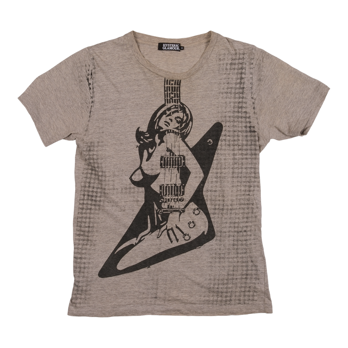 Hysteric Glamour Guitar Woman Grey Tee