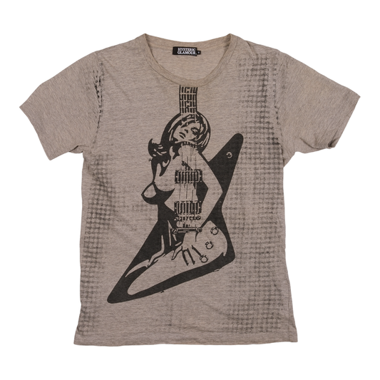 Hysteric Glamour Guitar Woman Grey Tee