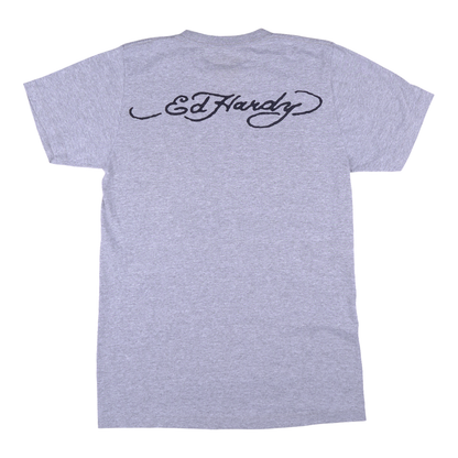 Ed Hardy Eagle & Snake Skull Grey Tee