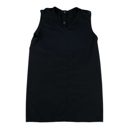 Rick Owens Snap-Back V-Neck Sleeveless Black Top