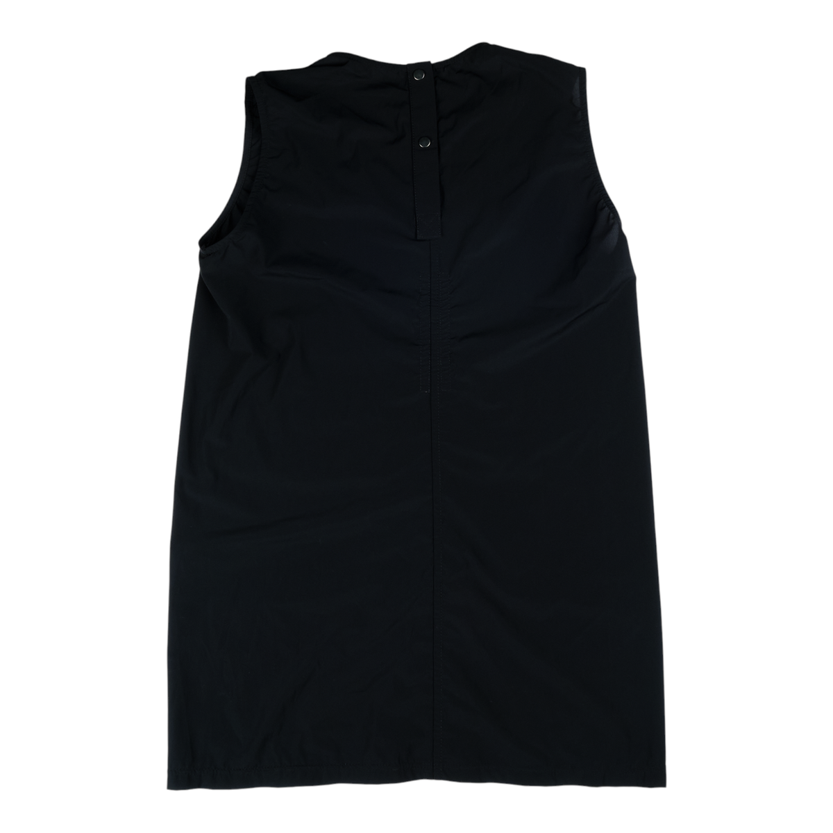 Rick Owens Snap-Back V-Neck Sleeveless Black Top