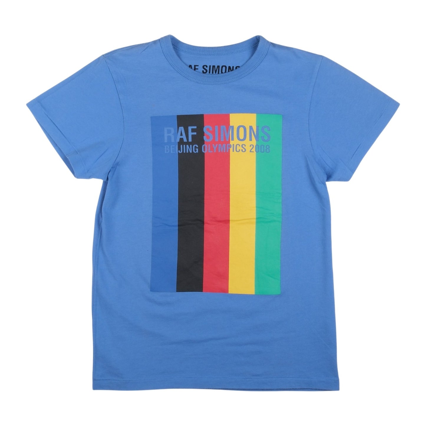 Raf Simons x Lane Crawford "Beijing Olympics 2008" Striped Blue Tee