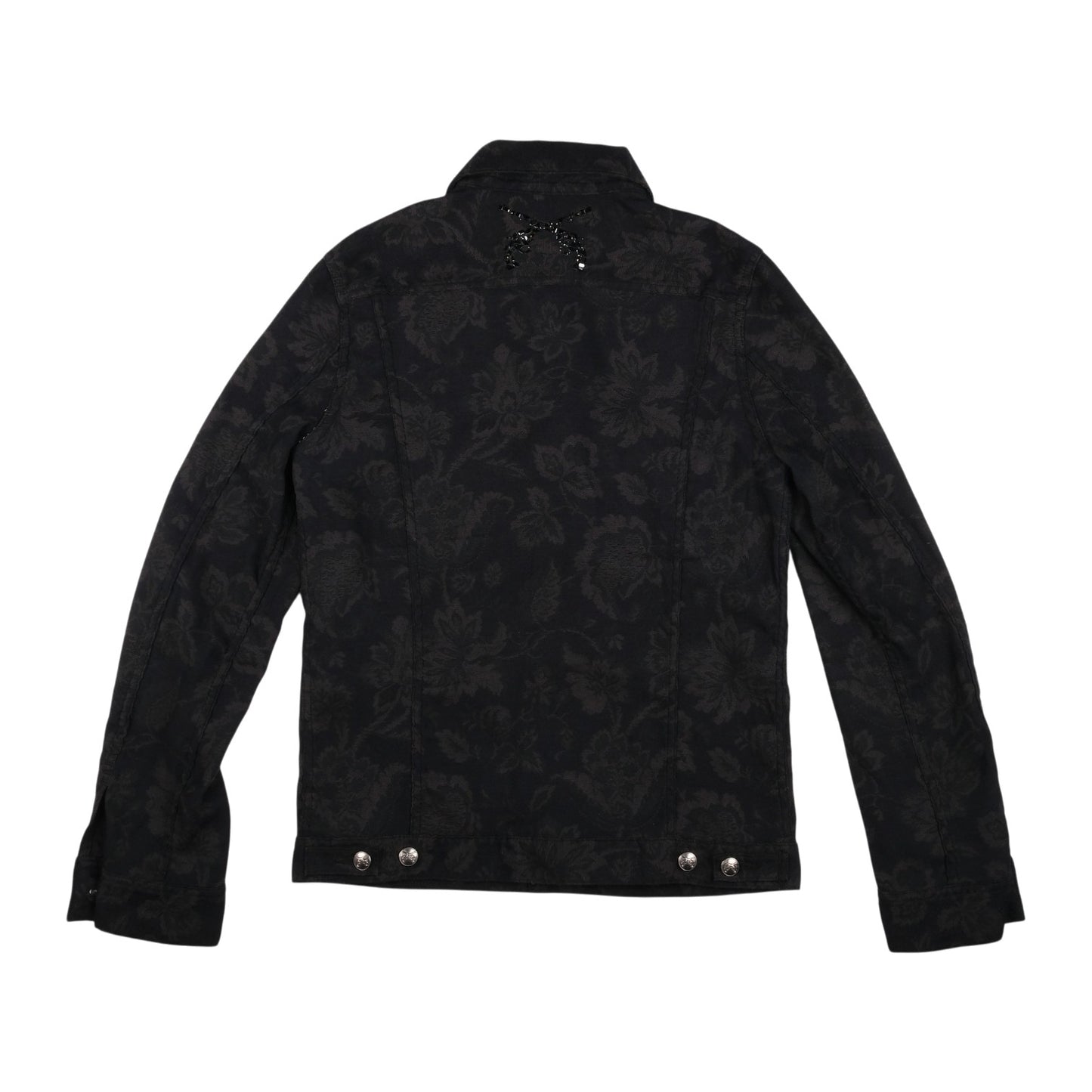 roarguns Floral Jacquard Black Jacket
